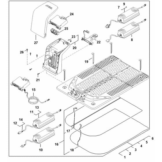 Stihl Docking station iMOW 5 6 & 7 EVO - Spare Parts - Parts Diagram