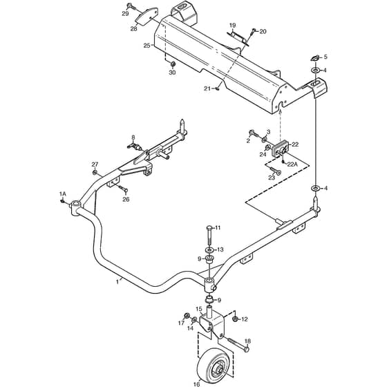 DOD RM135B - 2010 - 13-7813-12 - Stiga Front Mower Deck Frame Diagram