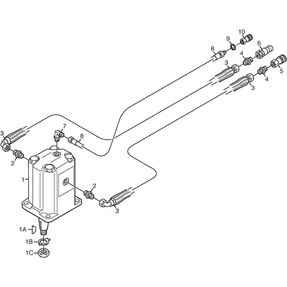 DOD RM155H - 2010 - 13-7825-22 - Stiga Front Mower Deck Hydraulic Motor Diagram