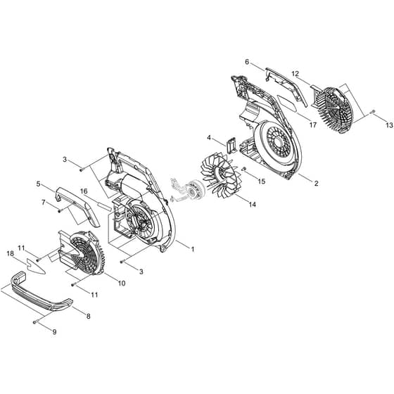 Echo DPB-2600 Fan case