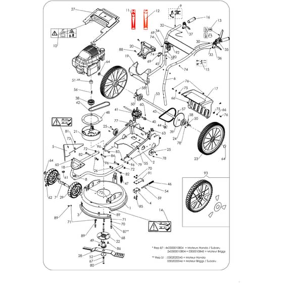 DR 51 S6 -  - Efco Bush Hog Mower Illustrated parts list  Diagram