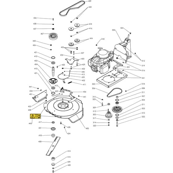 DR 52 VBR6 -  - Efco Bush Hog Mower Deck assembly (From 2012) Diagram