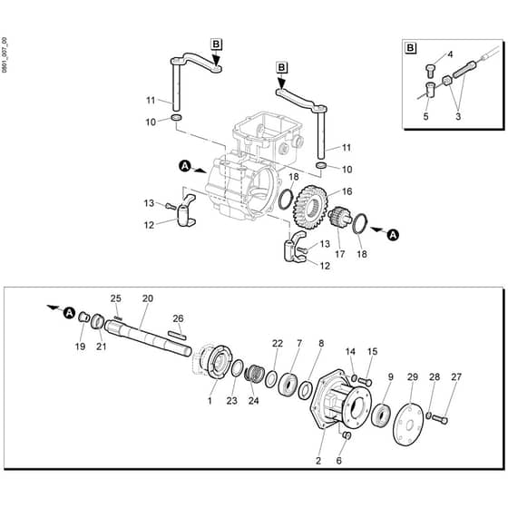 DR 55 H 6.5 -  - Efco Flail Mower Speed gears of the change (2/2) Diagram