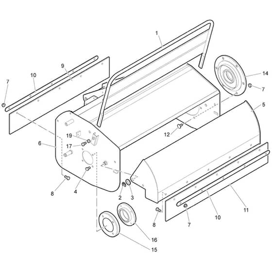 DR 65 HR 11 Cat.2025 -  - Efco Flail Mower Guard (Rotor) Diagram