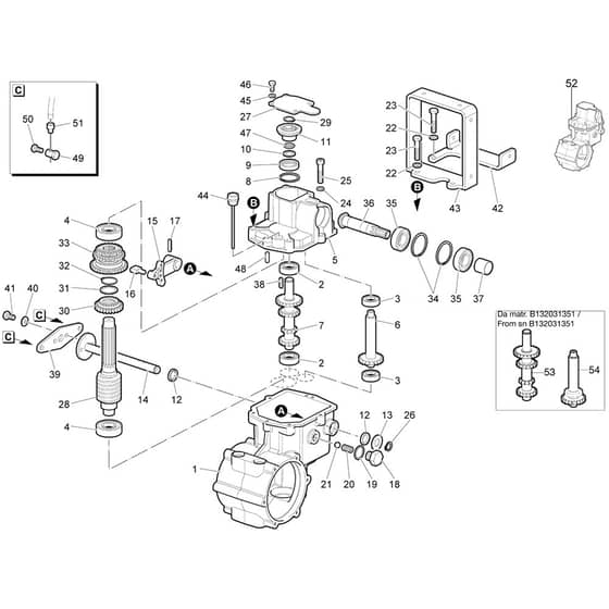 DR 65 HR 11 -  - Efco Flail Mower Speed gears of the change (1/2) Diagram