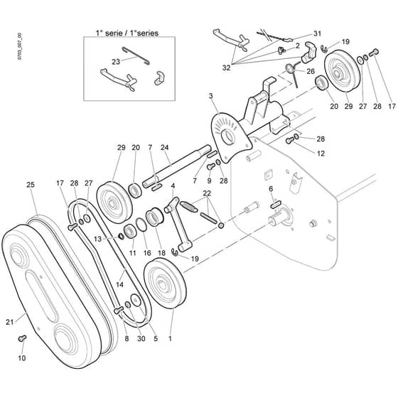 DR 65 HR 11 -  - Efco Flail Mower Transmision (2/2) Diagram