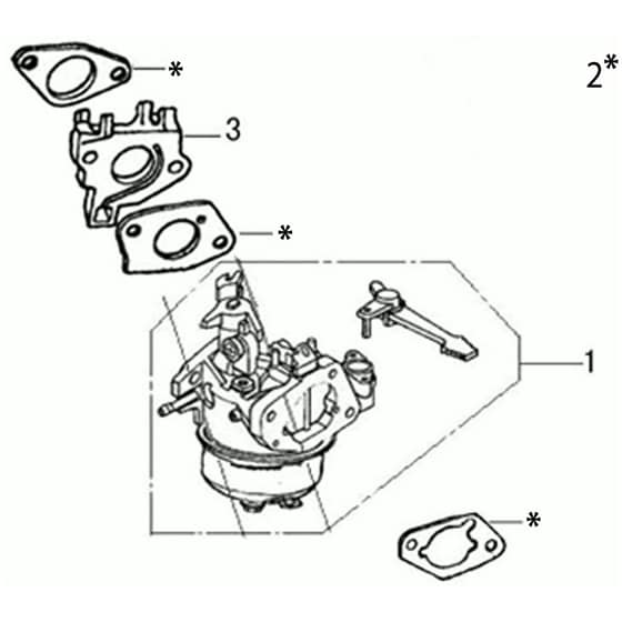 DR 65 (K1100 H) -  - Efco Flail Mower Carburettor Diagram