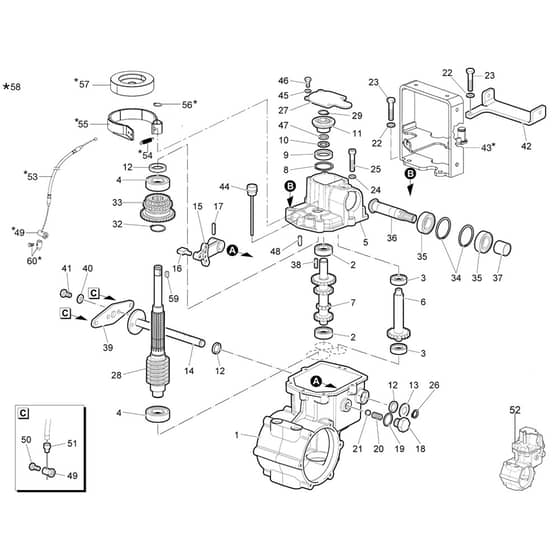 DR 65 (K1100 H) -  - Efco Flail Mower Speed gears of the change Diagram