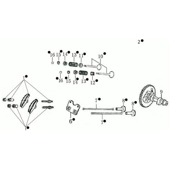 DR 65 (K1100 H) -  - Efco Flail Mower Valves Diagram