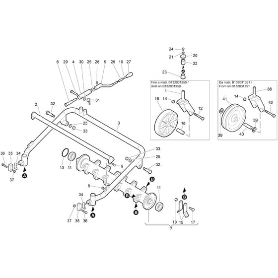 DR 80 KR 11 -  - Efco Flail Mower Cutting unit (Rotor) Diagram