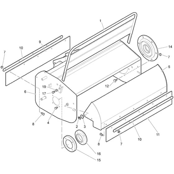 DR 80 TR CAT. 2025 -  - Efco Flail Mower Guard (Rotor) Diagram