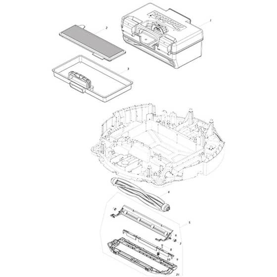 Makita DRC300 - Robotic Cleaner - Power Tool 01 Diagram