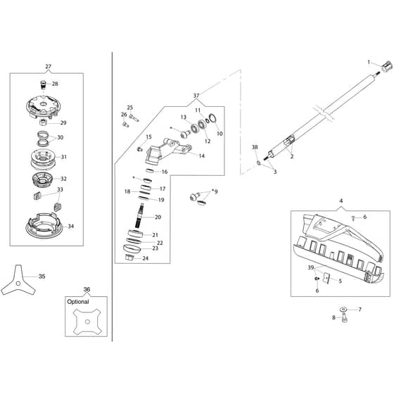 DS 2400 D (24/24) -  - Efco Multi Function Tool Brushcutter Diagram