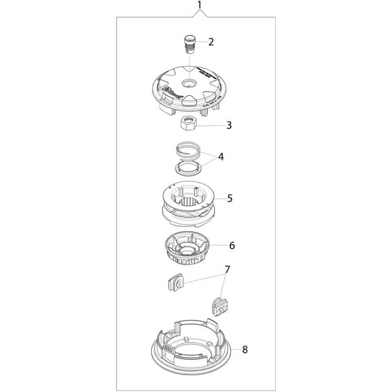 DS 2410 D (24/26) -  - Efco Multi Function Tool Illustrated part list ( Head "Load & Go" D.130) Diagram