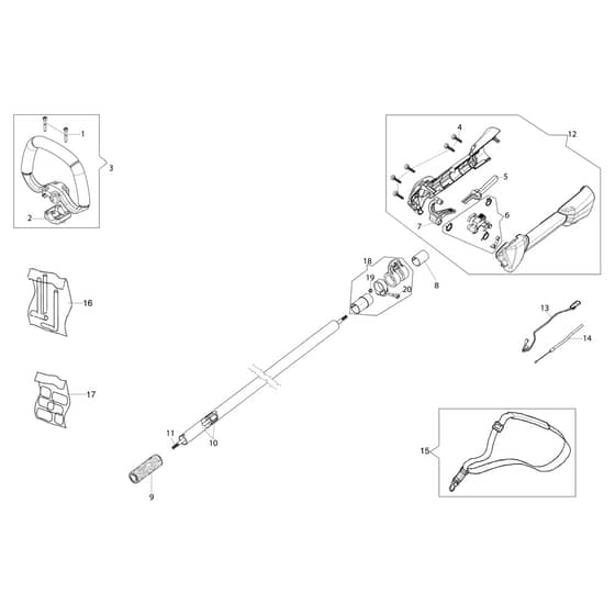 DS 2410 HL -  - Efco Hedge Trimmer Transmission Diagram