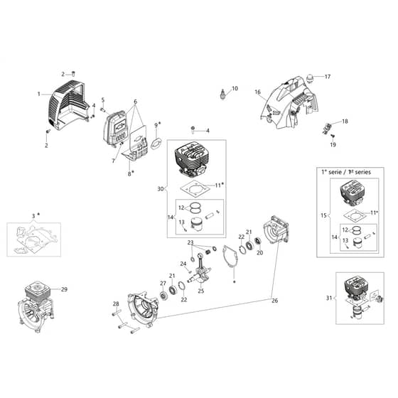 DS 3000 T -  - Efco Brushcutter Engine Diagram