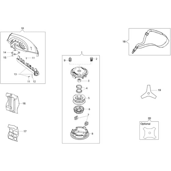 DS 3500 S -  - Efco Brushcutter Accessories Diagram