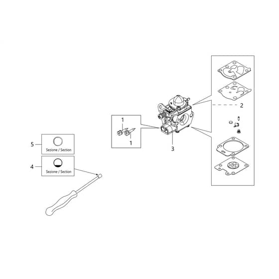 DS 5400 T -  - Efco Brushcutter Carburettor WT-1199 Diagram