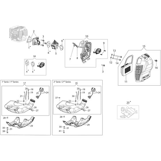 DS 5500 BOSS -  - Efco Brushcutter Tank and air filter Diagram