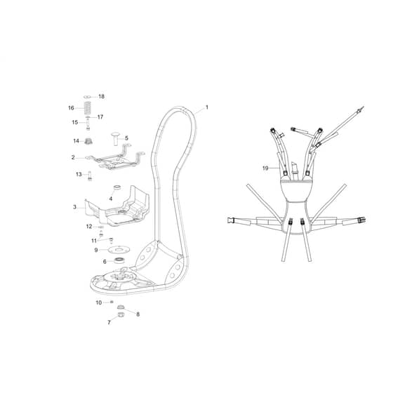 DSF 5400 -  - Efco Brushcutter Frame Diagram