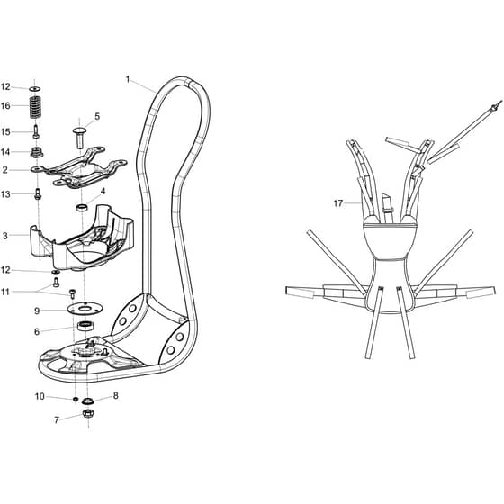 DSF 5500 -  - Efco Brushcutter Frame Diagram