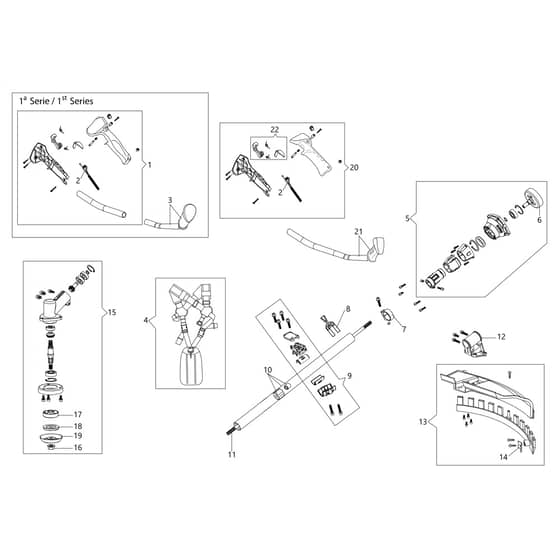 DSH 400 T -  - Efco Brushcutter Transmission D.28 mm (01-01-2020) Diagram