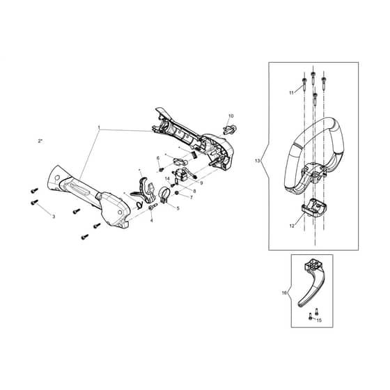 DSi 35 -  - Efco Brushcutter Handle Diagram