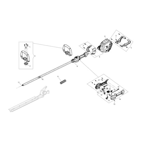 DSI 530 HL -  - Efco Hedge Trimmer Transmission Diagram