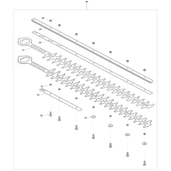 Makita DUH606 - 500mm Cordless Hedge Trimmer - Power Tool 02 Diagram