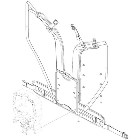Makita DVC265 - Dc Backpack Vacuum Cleaner - Power Tool 02 Diagram