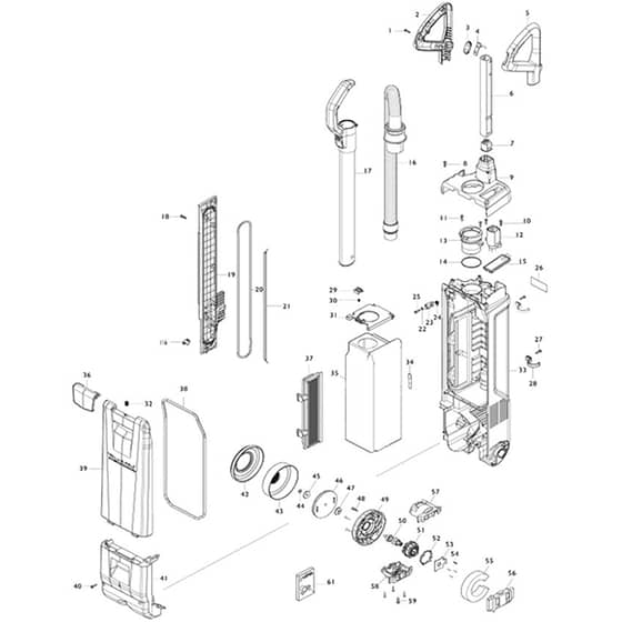 Makita DVC560 - Cordless Upright Cleaner - Power Tool 01 Diagram
