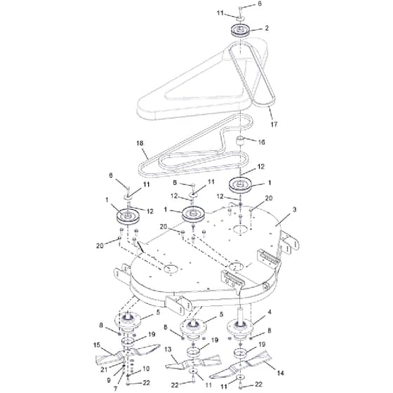 Countax E36 - From 01-05-2017 - 02 Deck Spindles And Belts