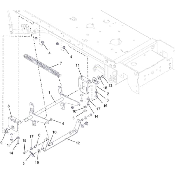 Countax E36 - From 01-05-2017 - 18A Deck Lift Rear Cradle