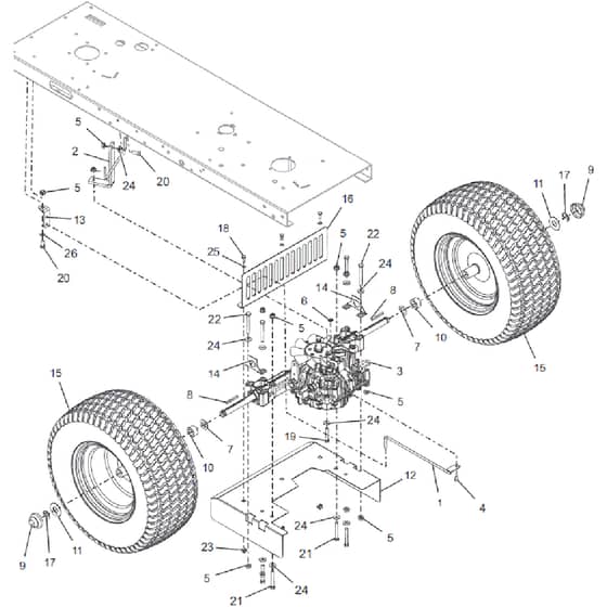 Countax E36 Mulcher - From 01-05-2017 - 13 Rear Transmisson (R116L E36)