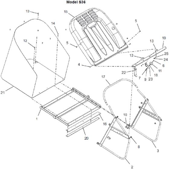 Countax E36 Mulcher - From 01-05-2017 - 27A Pgc Frame Lid And Net