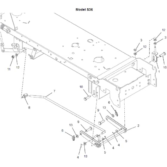 Countax E36 W216K - From 01-05-2017 - 17 Deck Lift Front Cradle