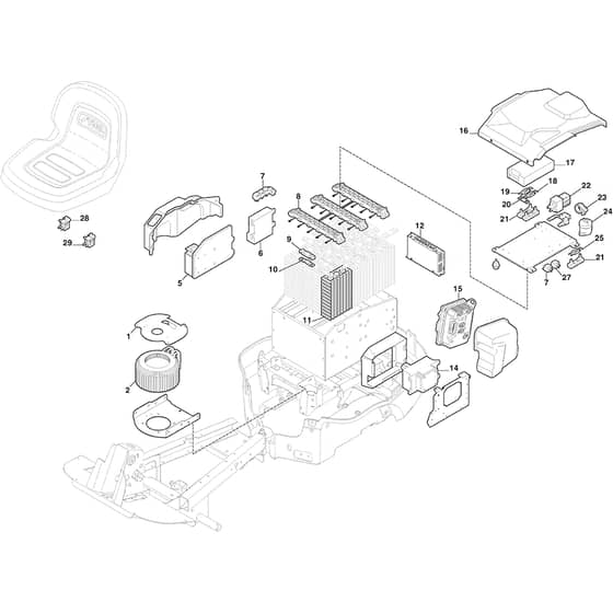 E-PARK 220 - 2018-2021 - 2F5828001/ST1 - Stiga Front Mower Electric Parts Diagram