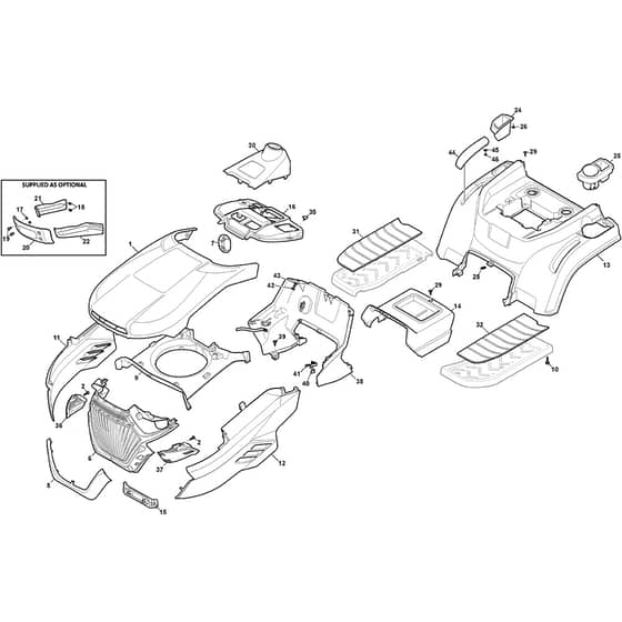 e-Ride C500 - 2021 - 2T2205481/ST1 - Stiga Ride On Mower Bodywork Diagram