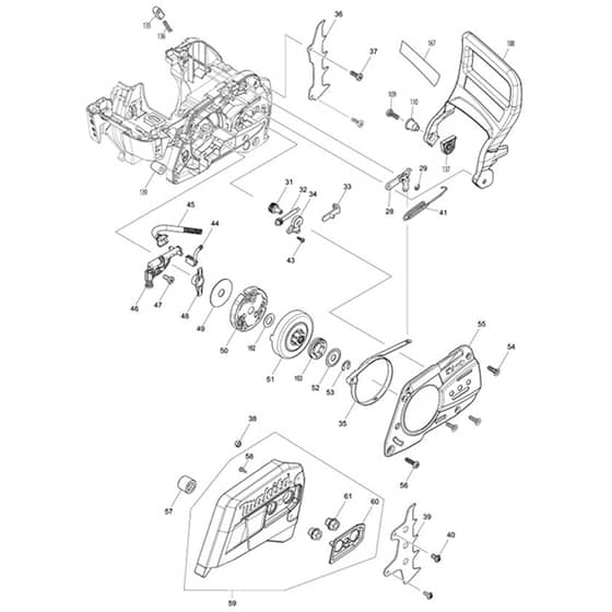 Makita EA5600F - Petrol Chain Saw - Power Tool 02 Diagram