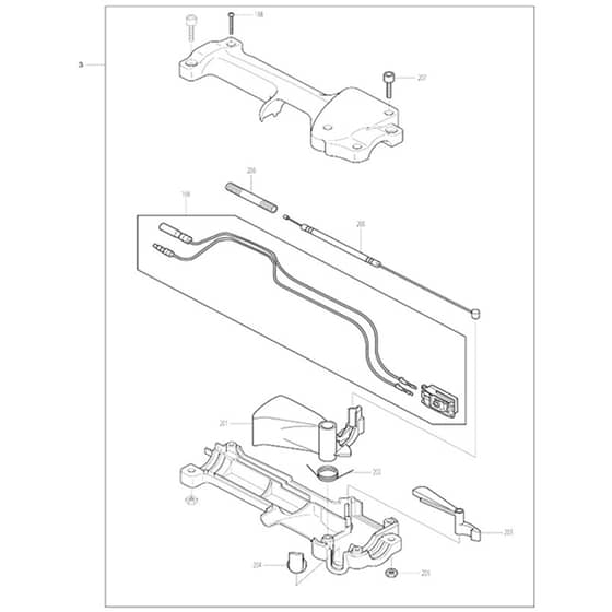 Makita EBH252L - Brush Cutter - Power Tool 02 Diagram