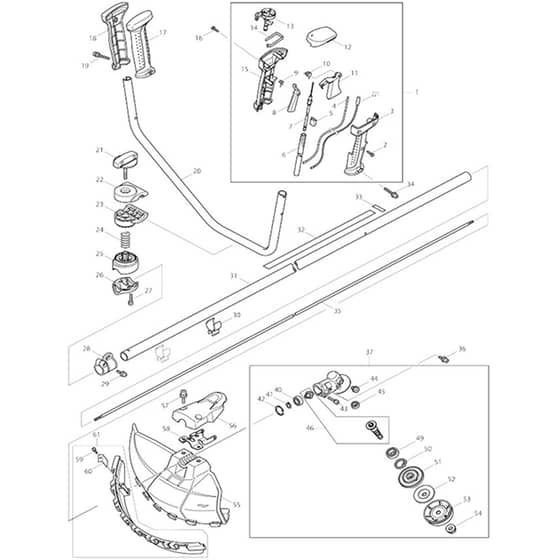 Makita EBH252U - Brush Cutter - Power Tool 01 Diagram