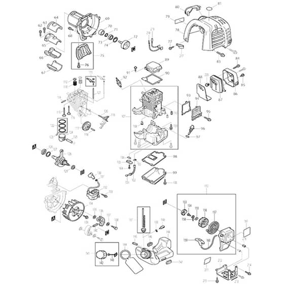 Makita EBH252U - Brush Cutter - Power Tool 02 Diagram