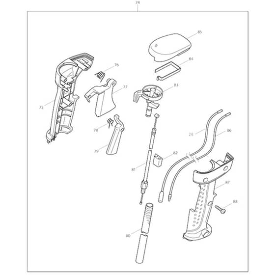 Makita EBH341U - Brush Cutter - Power Tool 02 Diagram