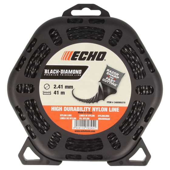 Genuine Echo Black Diamond 2.4mm x 41m Strimmer Line - 340095070 (Twisted Square)