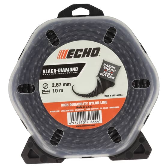 Genuine Echo Black Diamond 2.67mm x 10m Strimmer Line - 340105004 (Twisted Square)