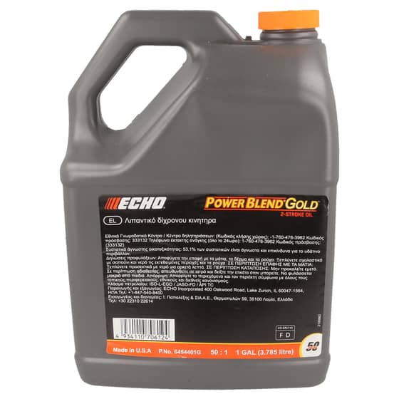 Genuine Echo Power Blend Gold 2-Stroke Oil, 4 Litres - 6454401G