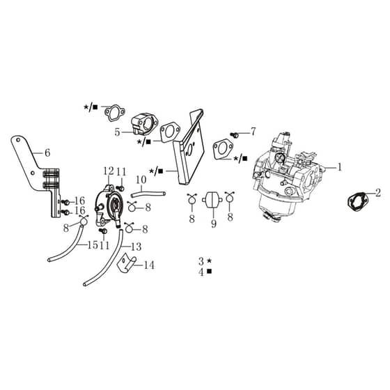 ED 92/16 KH (K1600AVD) - 2015 - Efco Ride On Mower Carburettor Diagram