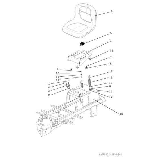 ED 92/16 KH (K1600AVD) - 2015 - Efco Ride On Mower Hood 01 Diagram