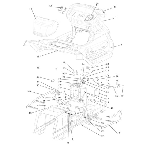 ED 92/16 KH (K1600AVD) - 2017 - Efco Ride On Mower Dashboard Diagram