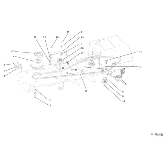 ED 92/16 KH (K1600AVD) - 2023 - Efco Ride On Mower Clutch pulley Diagram